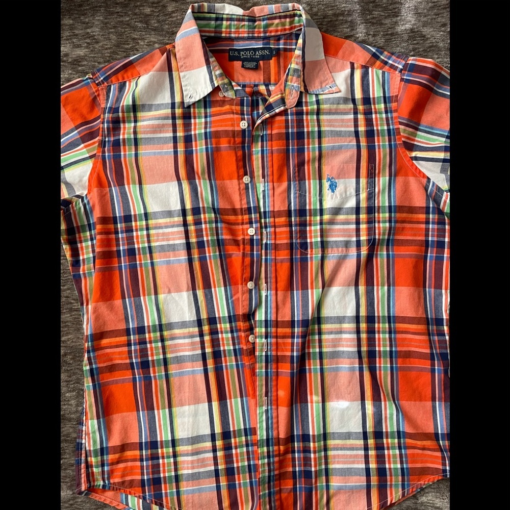 US Polo Assn Button up Short Sleeve Shirt - Size L